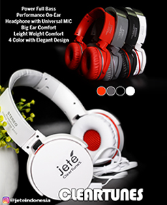 Handsfree ClearTunes Bass. Colours: black, white, red