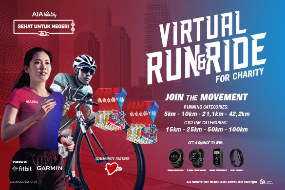 Join Now and Donate! AIA Vitality Virtual Run and Ride