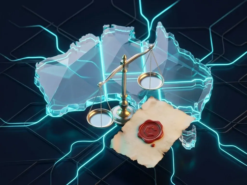 Fast payout casinos and Australian law – map with scales of justice